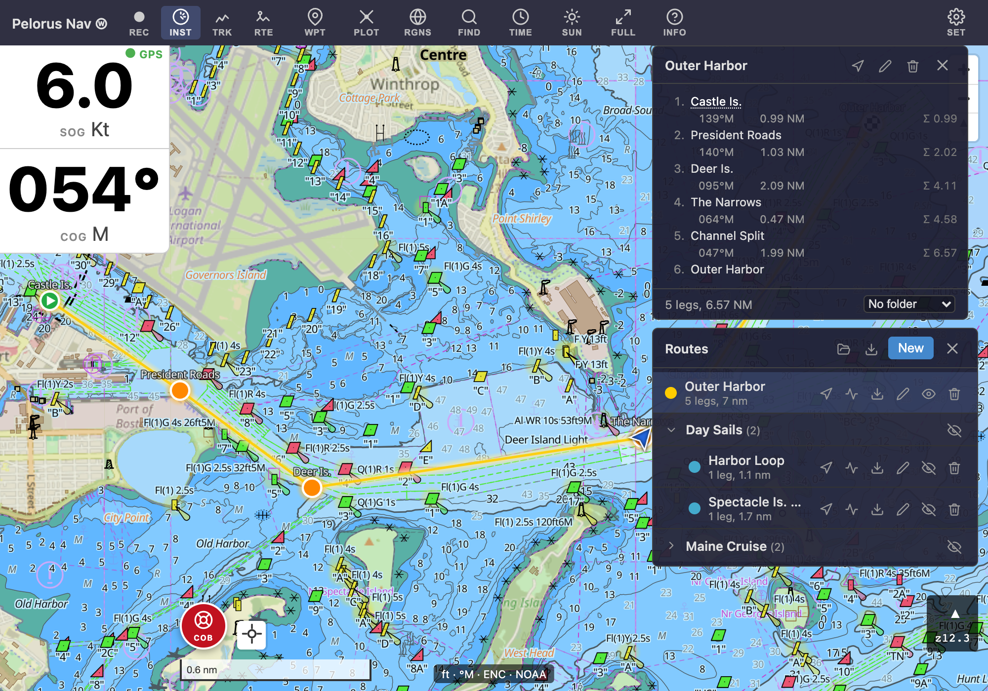 Routes organized into folders